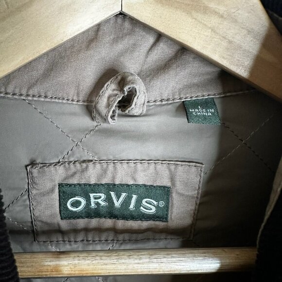 ORVIS Newsland Field Coat Hunting Jacket 18NX Brown Beige Large L - Picture 5 of 14
